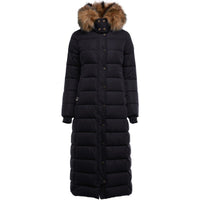 Black Holland Cooper Womens Stoneleigh Longline Coat On Model
