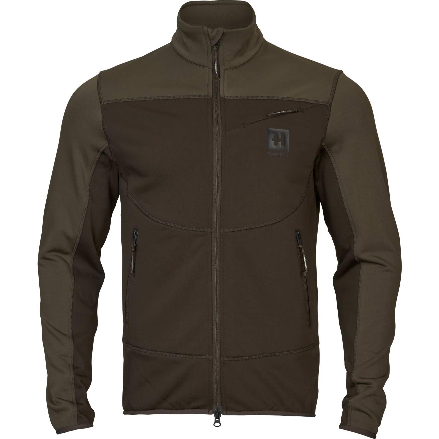 Shadow Brown/Forest Night Harkila Mens Olaf Fleece Jacket