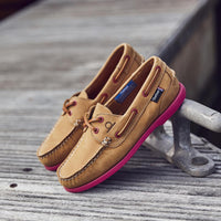 Tan/Pink Chatham Womens Pippa II G2 Deck Shoes Lifestyle Dock