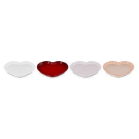 Le Creuset Stoneware Set of 4 Heart Plates