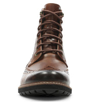 Dark Tan Leather Clarks Mens Batcombe Lord Boot Front