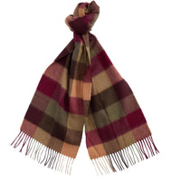 Tawny Port Barbour Unisex Large Tattersall Scarf