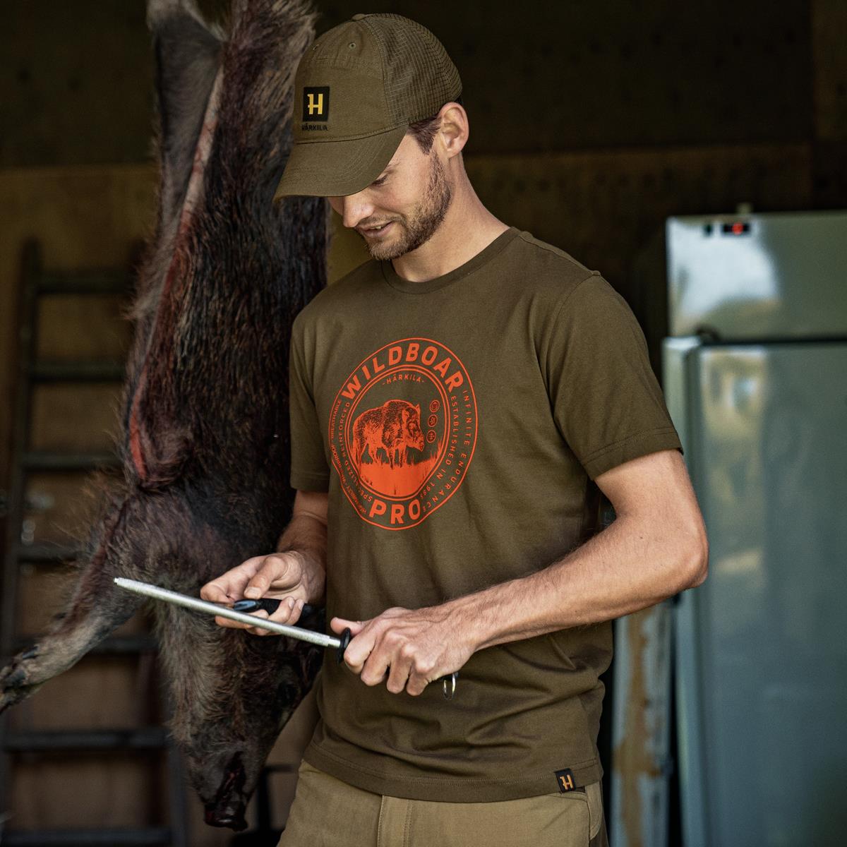 Willow Green Harkila Mens Wildboar S/S T-Shirt Lifestyle