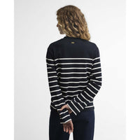 Dark Navy/Cloud Barbour Womens Harling Striped Top Back