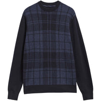 Barbour Mens Mineral Tartan Crew Jumper