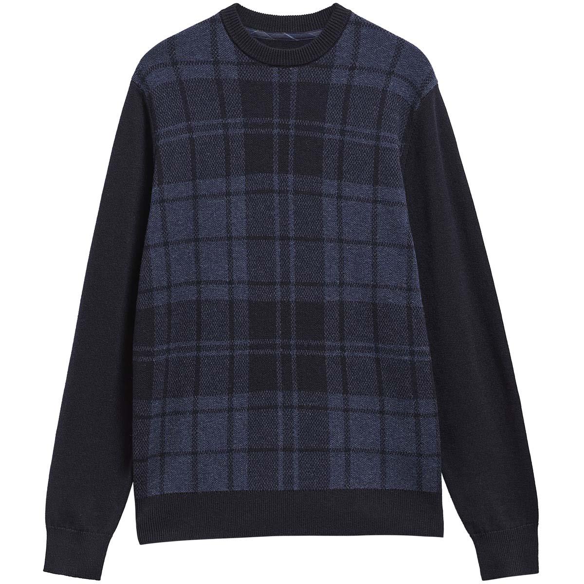 Barbour Mens Mineral Tartan Crew Jumper
