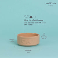 Mason Cash Cane Lettered Cat Bowl 13cm INFO