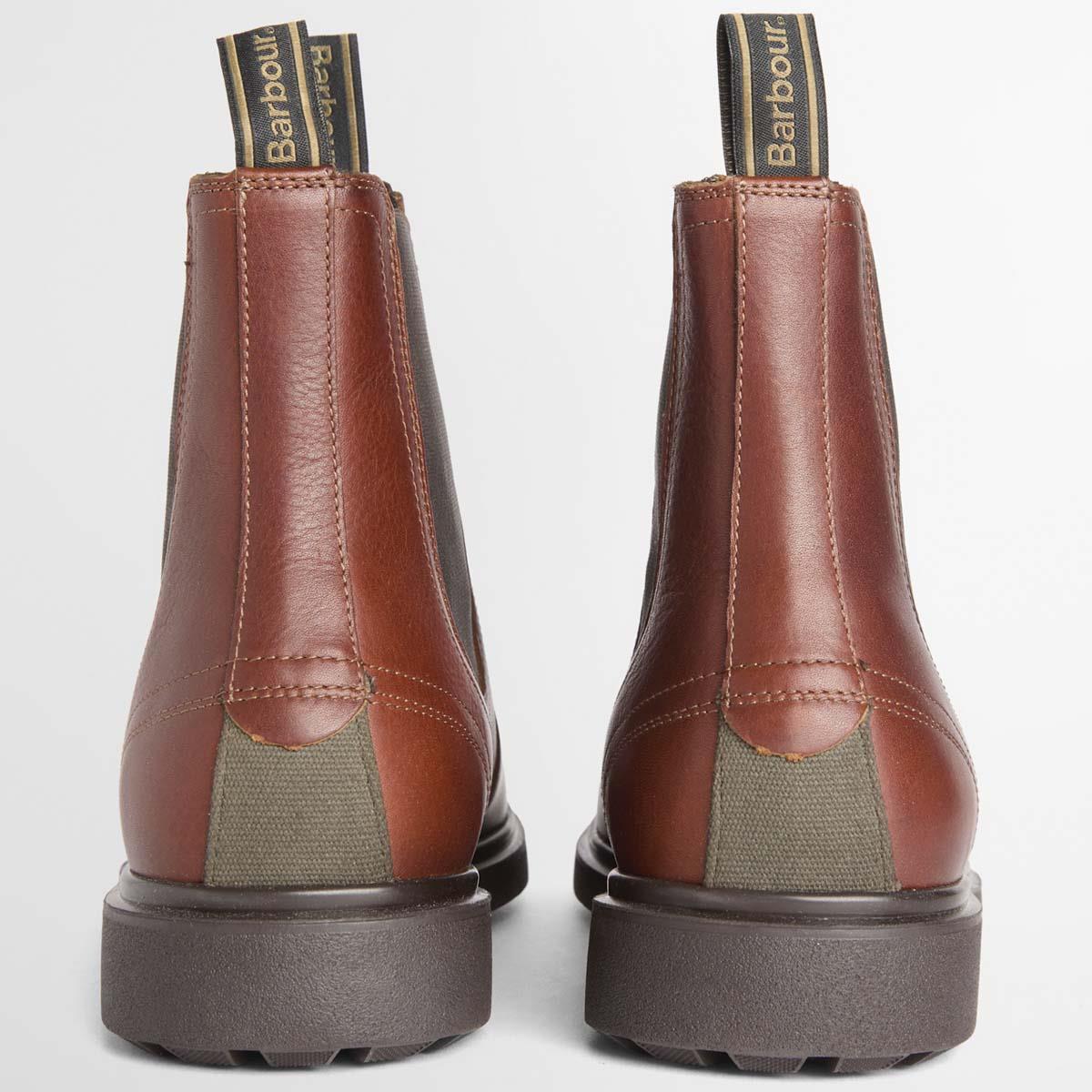 Chestnut Brown Barbour Mens Hale Chelsea Boot BACK