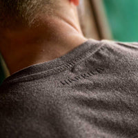 Brown Melange Harkila Mens Identity T-Shirt Back Neck Detail