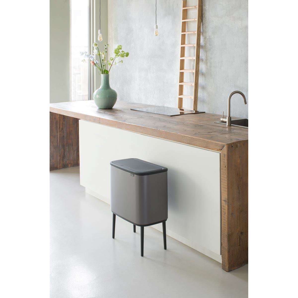 Platinuim Brabantia Bo Touch Bin 3x11 Litre Lifestyle