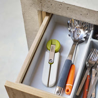 Stone/Green Joseph Joseph GoRound Can Opener In Drawer