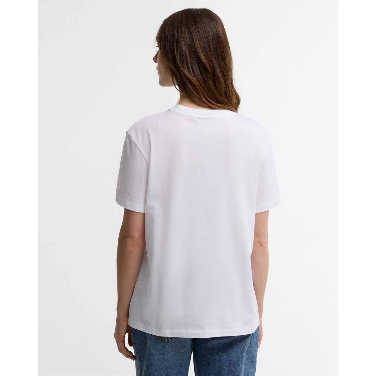 White Barbour Womens Mariana T-Shirt BACK