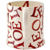 Emma Bridgewater L.O.V.E Polka Red Half Pint Mug BACK