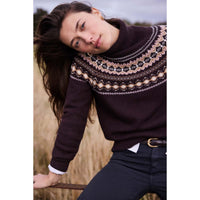 Seal Brown Barbour Womens Darwen Knitted Jumper LS5