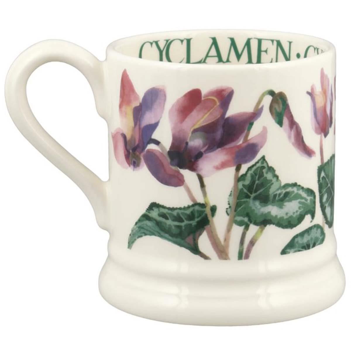 Emma Bridgewater Flowers Cyclamen Half Pint Mug Back
