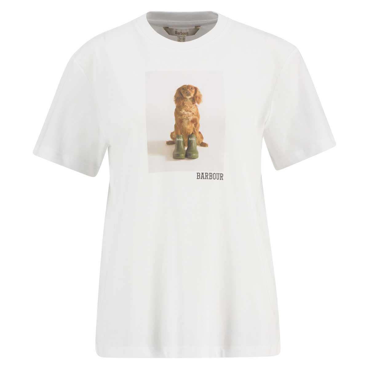 White Barbour Womens Bedale T-Shirt