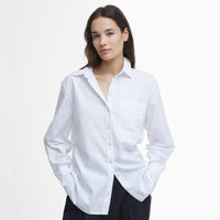 White Barbour Womens Josephine Shirt Front