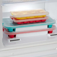 Lekue Rectangular Ice Cube Tray with Lid In the Freezer