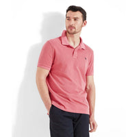 CORAL Schoffel Mens St Ives Garment Dyed Jersey Polo Shirt FRONT