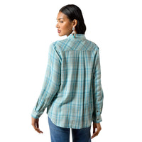 Adriatic Plaid Ariat Womens Billie Jean Check Shirt Back