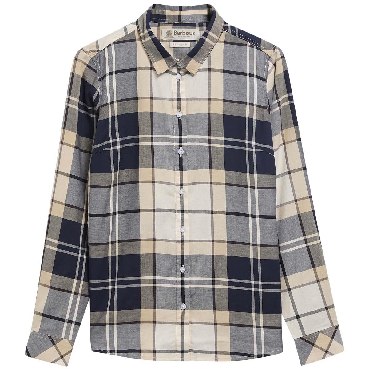 Light Birchwood Tartan Barbour Womens Bredon Shirt