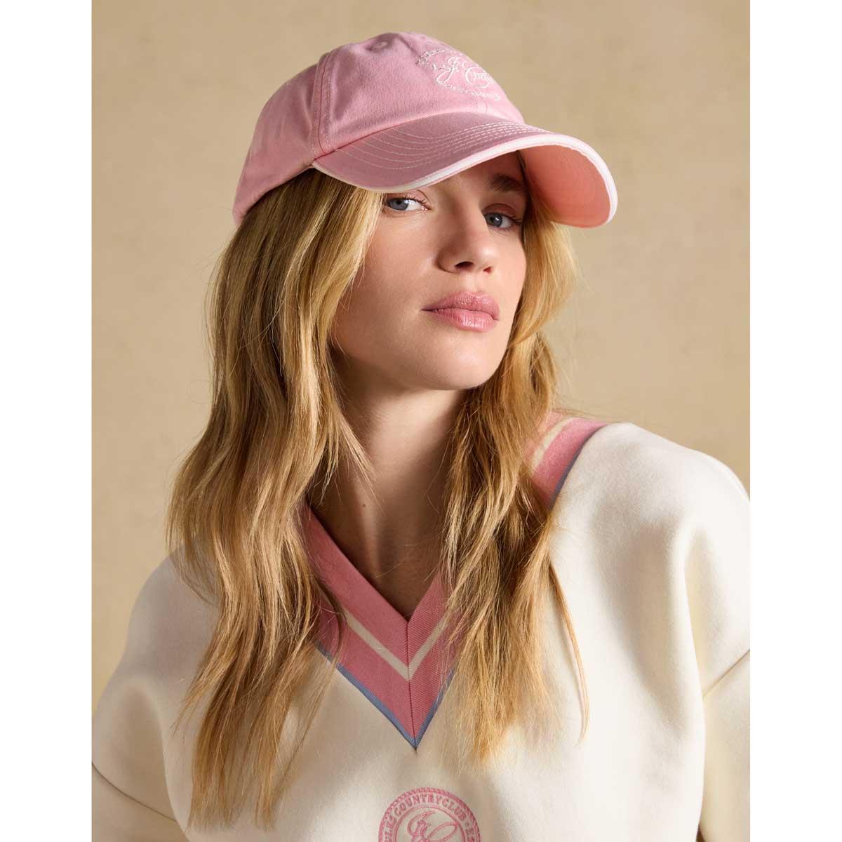 Pink Joules Womens Daley Baseball Cap On Model