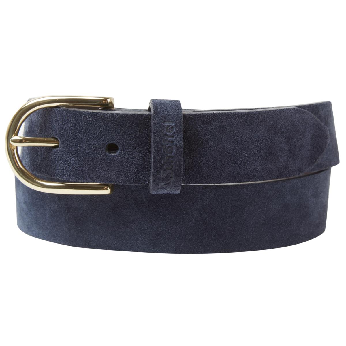 Navy Schoffel Womens Padley Suede Belt