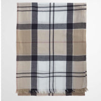 Rosewood Tartan Barbour Womens Verona Pashmina Scarf Folded