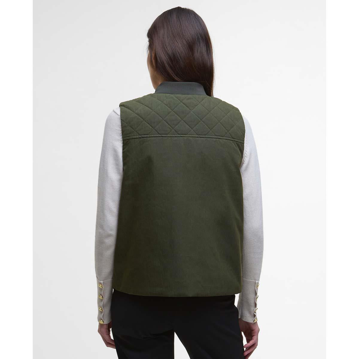 Olive Barbour Womens Theodora Gilet back
