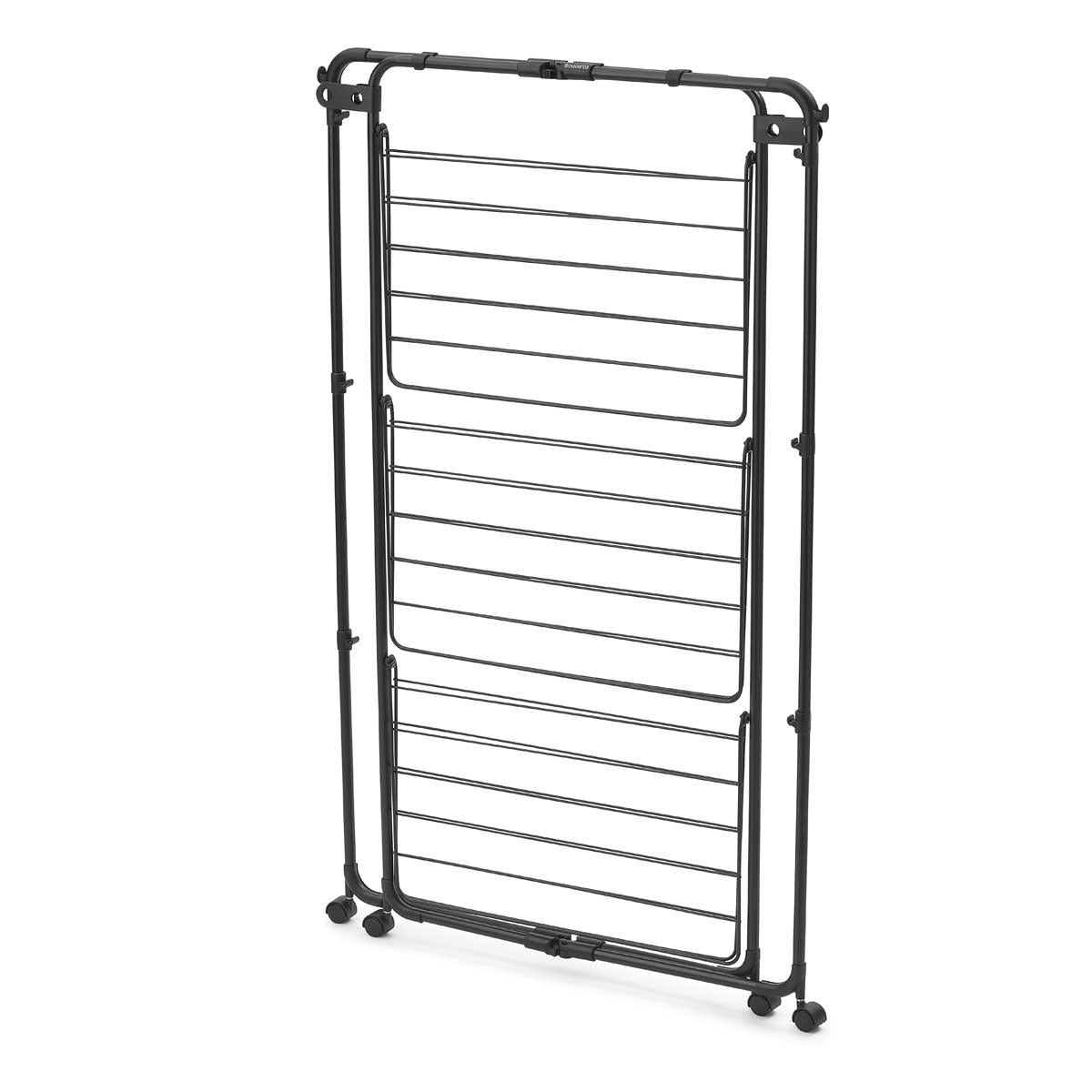 Matt Black Brabantia Tower Drying Rack 23 Metres Folded