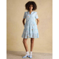 Blue Joules Womens Ariella Tiered Dress On Model