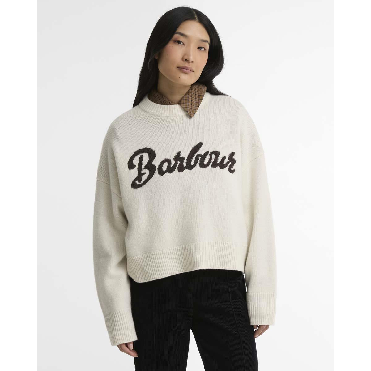 ECRU Barbour Womens Ivybridge Knitted Jumper FRONT