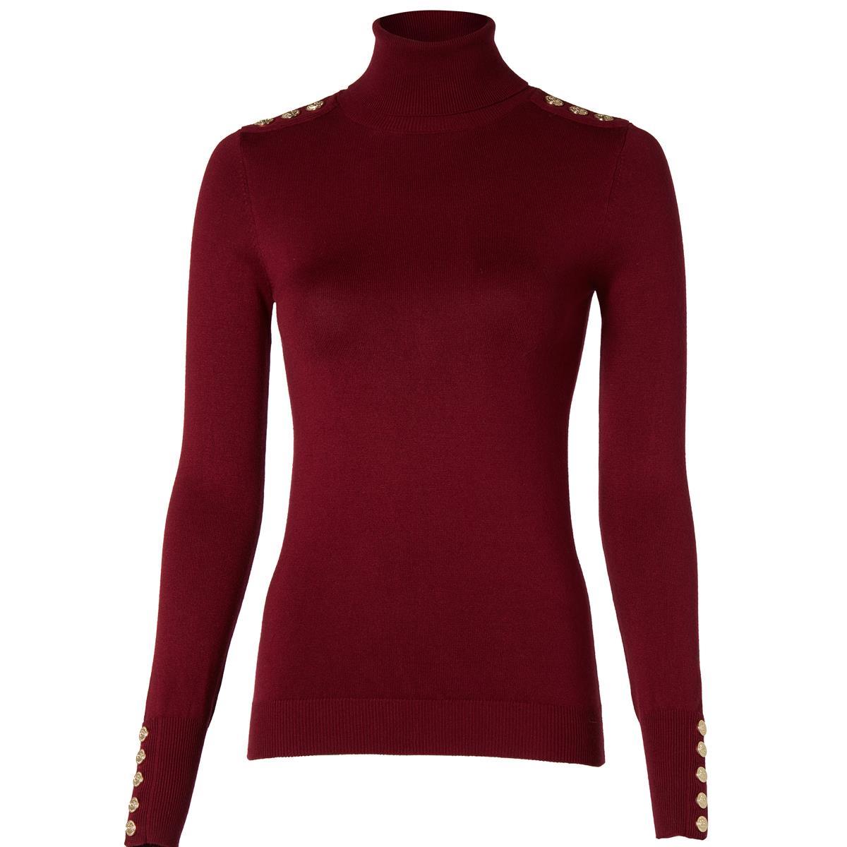 Holland Cooper Womens Buttoned Knit Roll Neck