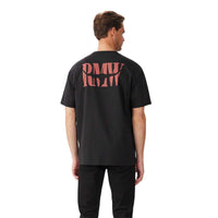Black R.M. Williams Mens Branded T-Shirt back model