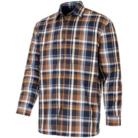 Hoggs Of Fife Mens Arran Microfleece Lined Cotton Shirt