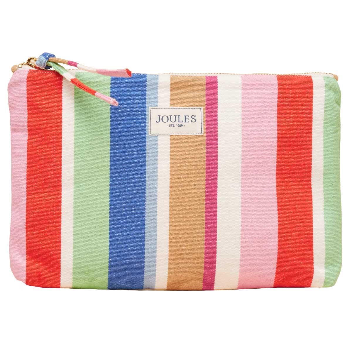 Multi Stripe Joules Carrywell Zipped Pouch