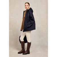 Ink Navy Holland Cooper Womens One Size Waterproof Jacket On Model Side