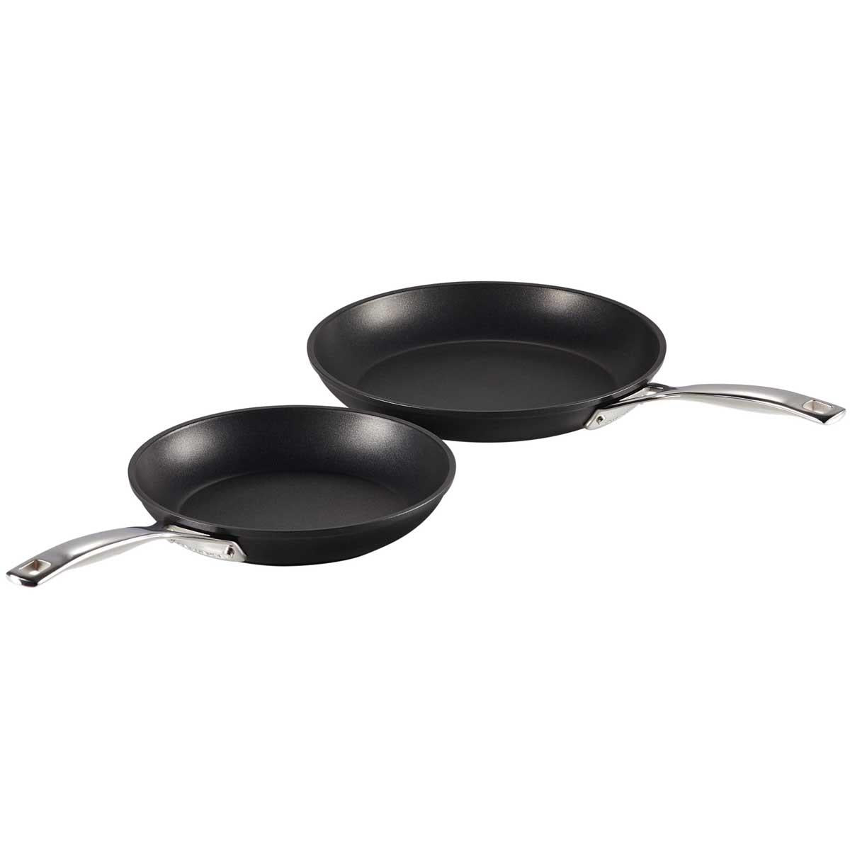 Le Creuset Toughened Non-Stick 2 Piece Frying Pan Set together