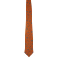 Burnt Orange Hare Schoffel Mens Ashford Silk Tie