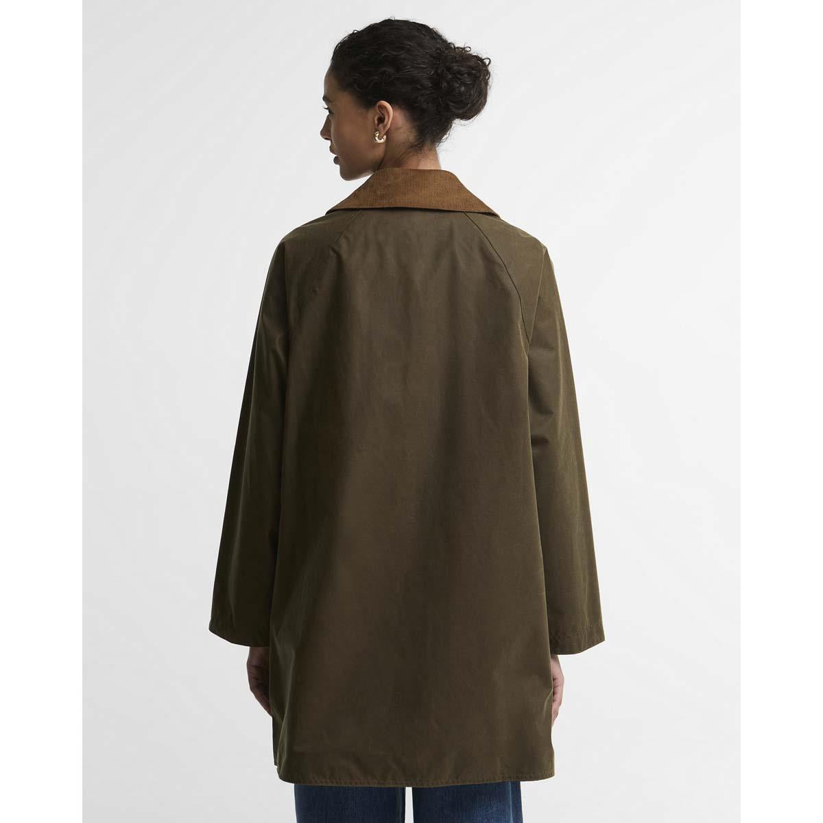 Beech/Birchwood Barbour Womens Icons Modern Beaufort Wax Jacket BACK