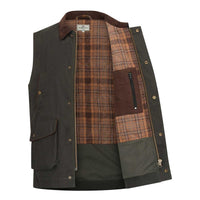 Hoggs Of Fife Mens Maxton Padded Waxed Waistcoat