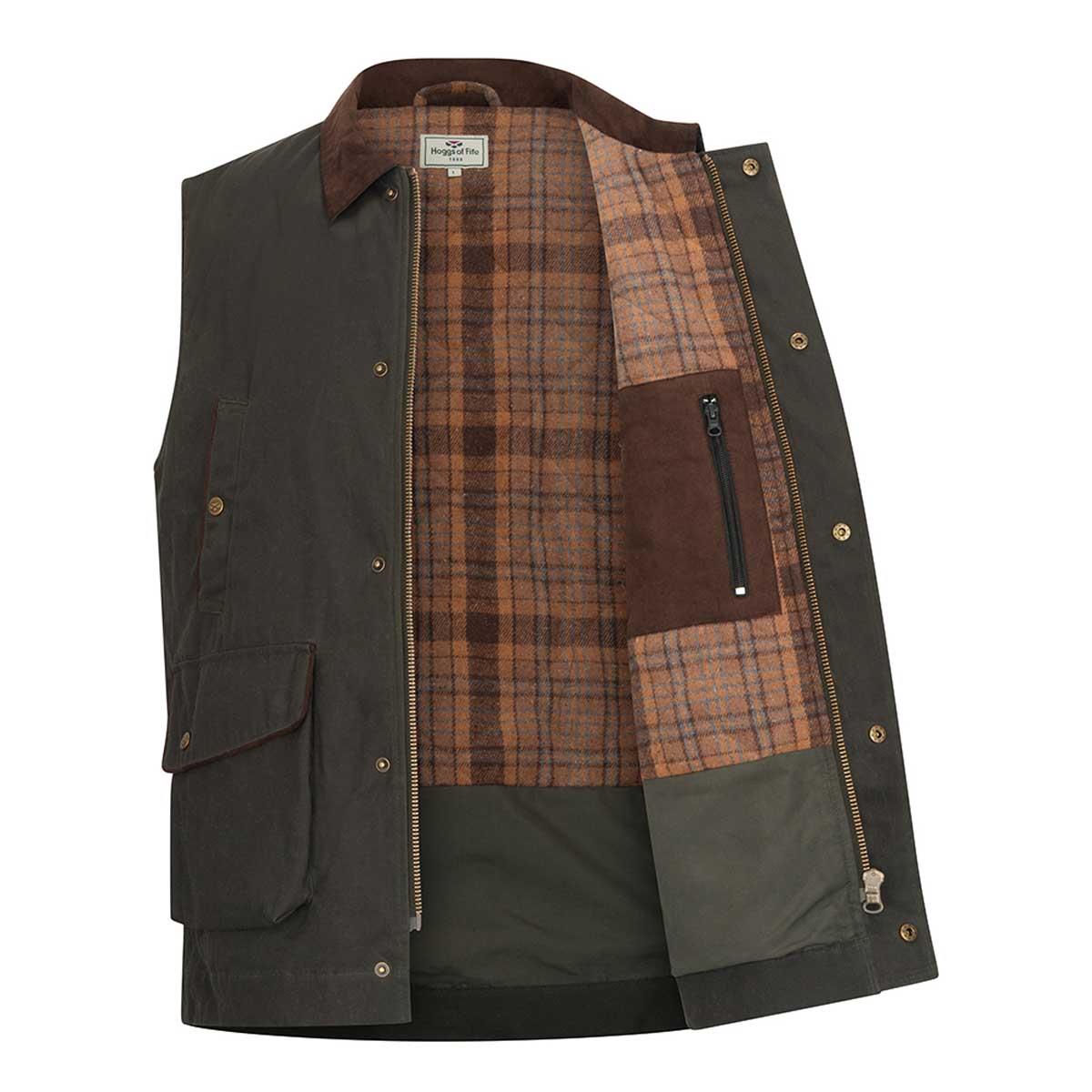 Hoggs Of Fife Mens Maxton Padded Waxed Waistcoat