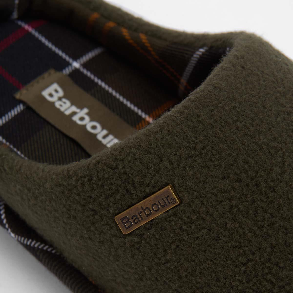 Olive Barbour Mens Hexham Slipper sole