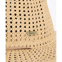 Natural Barbour Womens Gabby Fedora Hat Badge