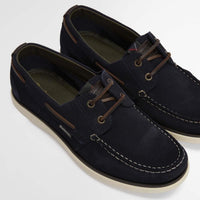 Navy Suede Barbour Rothley Boat Shoe top
