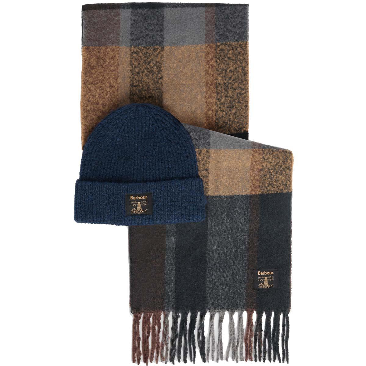 Barbour Mens Westerdale Beanie & Scarf Gift Set