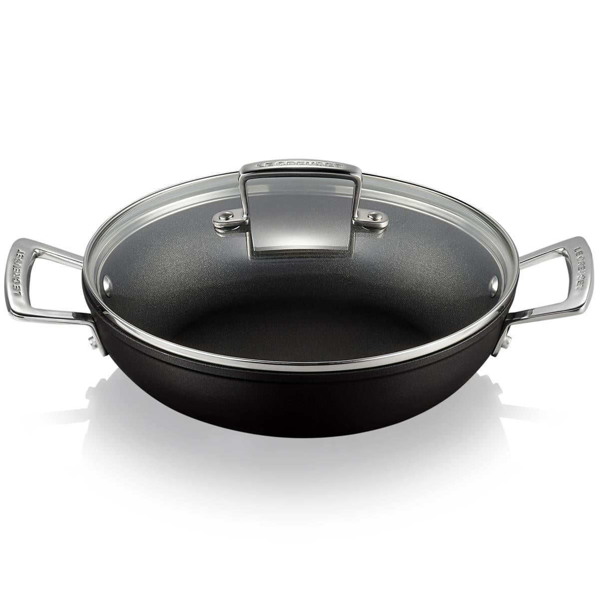 Le Creuset Toughened Non-Stick Shallow Casserole With Glass Lid 26cm