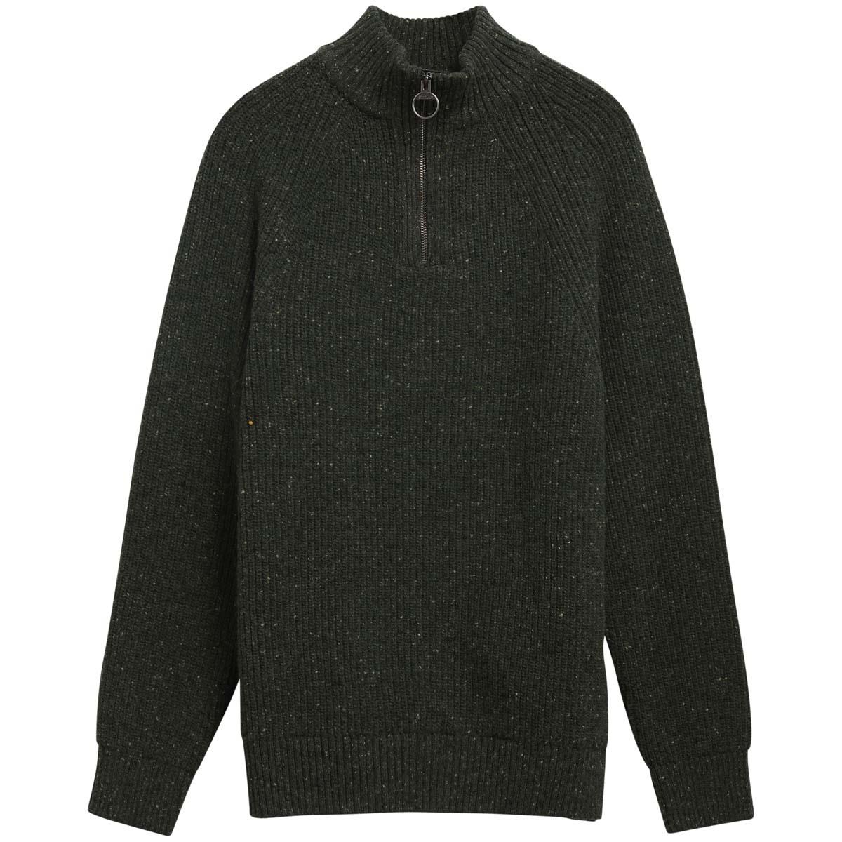 Barbour Mens Essential Fleck Half Zip Jumper