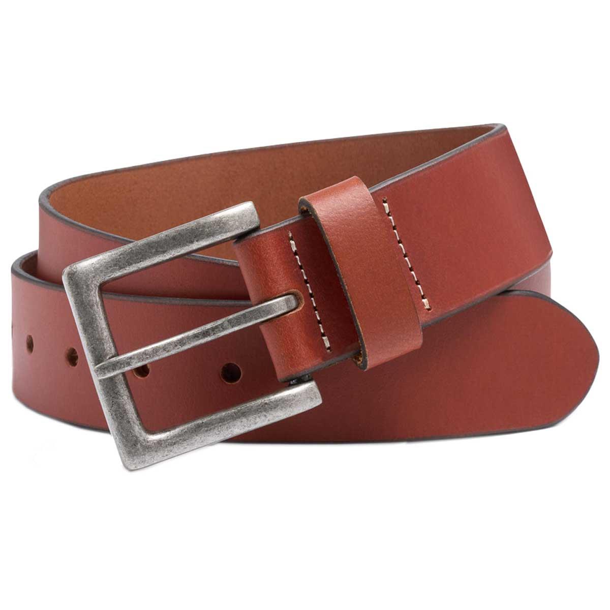Tan Ibex Mens 30024 Leather Jeans Belt With Silver Buckle 40mm