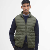 Green Slate Barbour Mens Bradbury Puffer Gilet Model Front